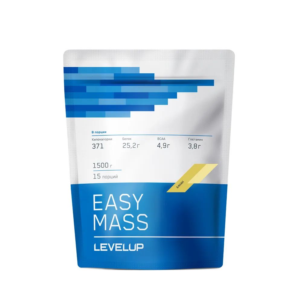 LevelUp Easy Mass, 1500 g (банан)