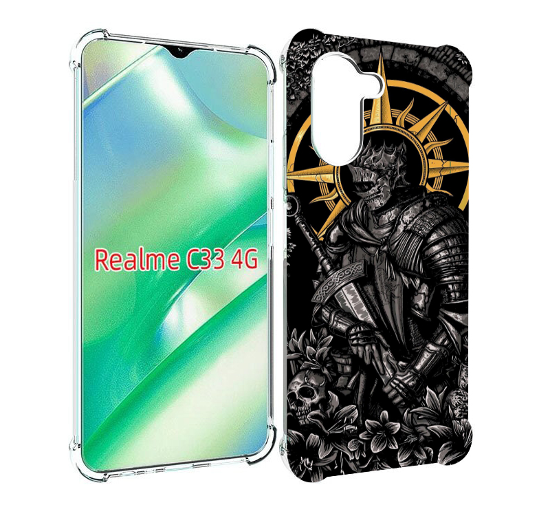 

Чехол MyPads темный железный рыцарь для Realme C33 4G, Прозрачный, Tocco