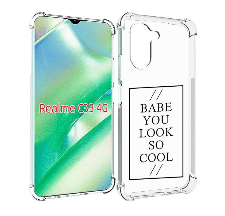 

Чехол MyPads ты-выглядишь-очень-круто для Realme C33 4G, Прозрачный, Tocco
