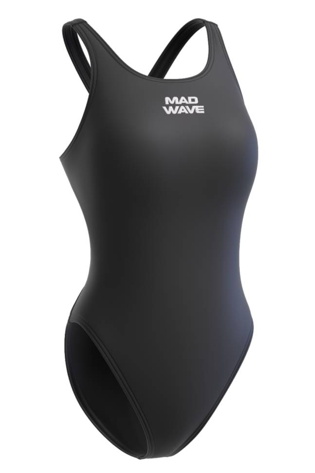 

Купальник слитный женский Mad Wave Lada PBT черный M, Lada PBT