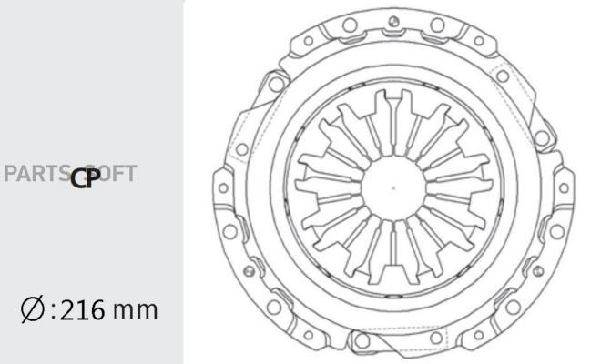 

VALEO PHC HDC64 Корзина сцепления HYUNDAI Accent (02-) (1.6),Matrix (01-) (1.6) KIA Cerato