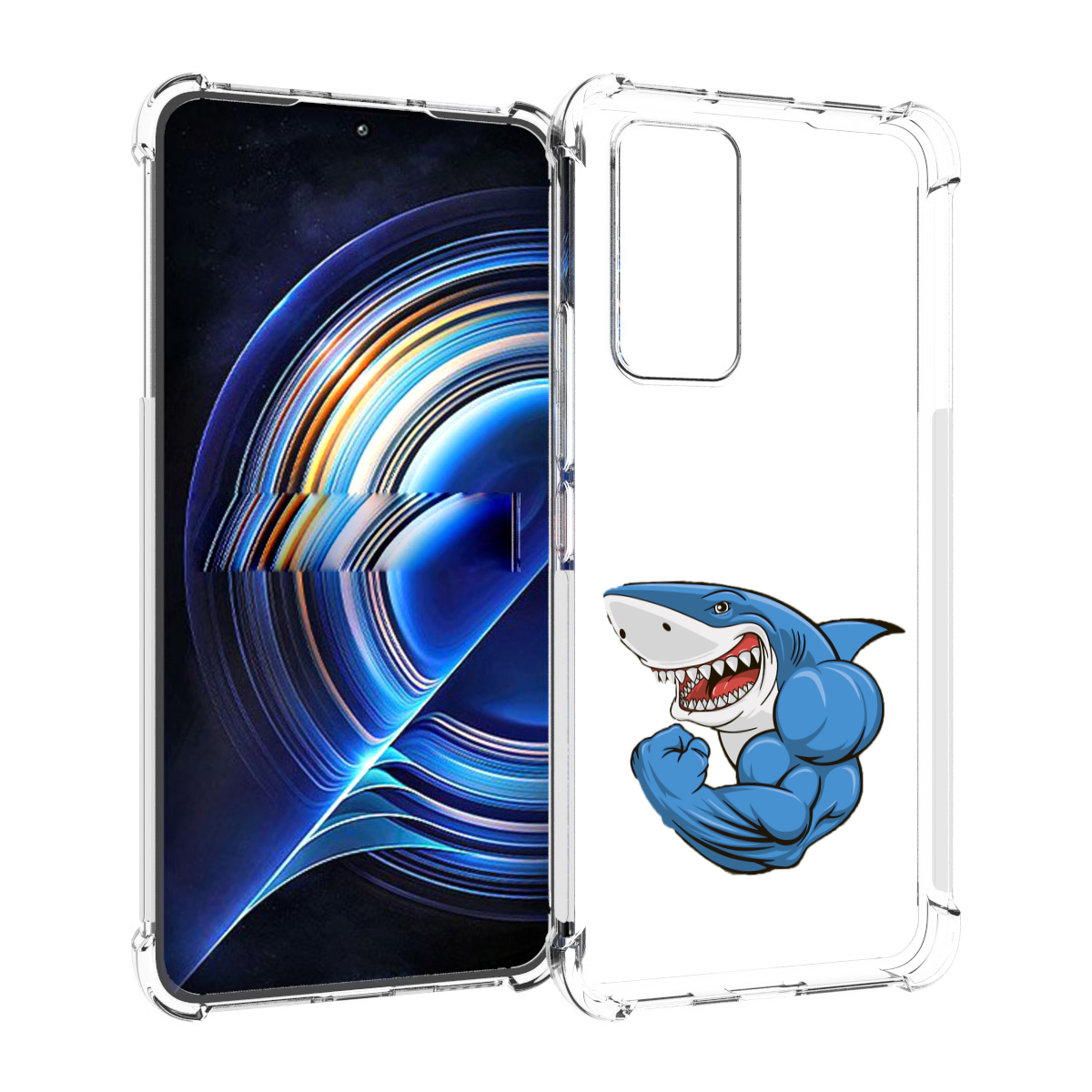 

Чехол MyPads накаченная акула для Tecno Camon 19 Neo, Прозрачный, Tocco