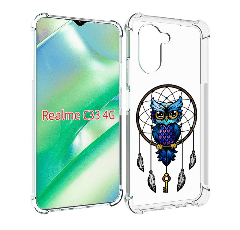 

Чехол MyPads умная-фиолетовая-сова для Realme C33 4G, Прозрачный, Tocco