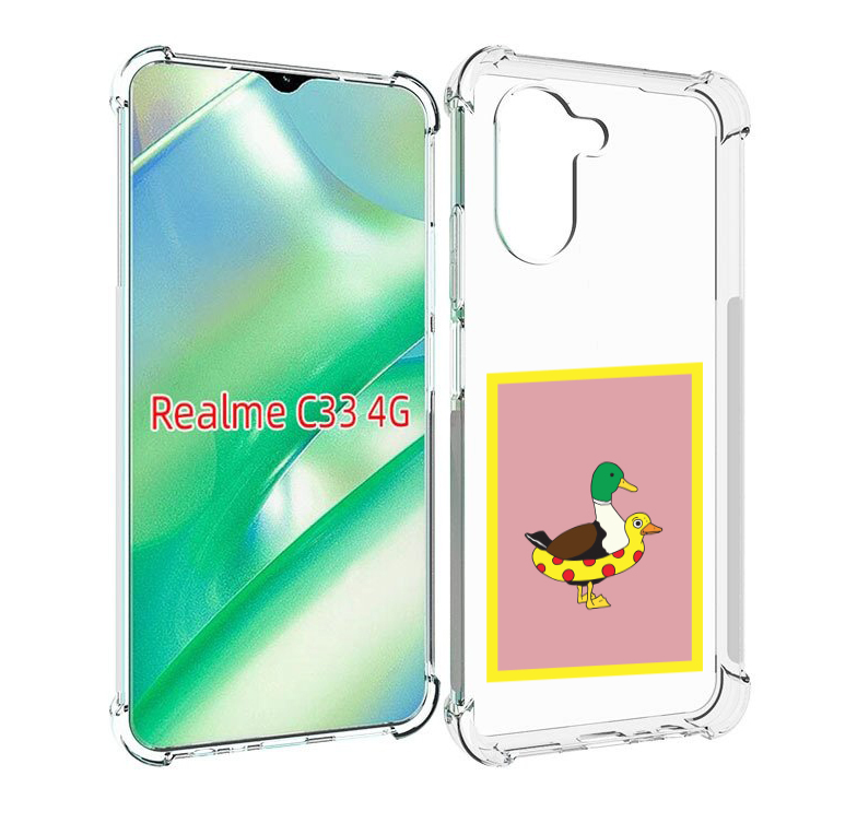 

Чехол MyPads утка в круге надувном для Realme C33 4G, Прозрачный, Tocco