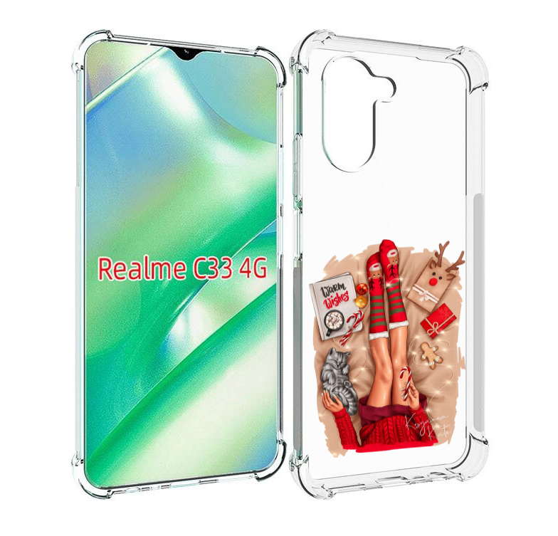 

Чехол MyPads уютный-арт женский для Realme C33 4G, Прозрачный, Tocco
