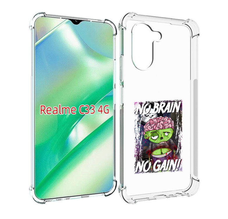 

Чехол MyPads глупый зомби для Realme C33 4G, Прозрачный, Tocco