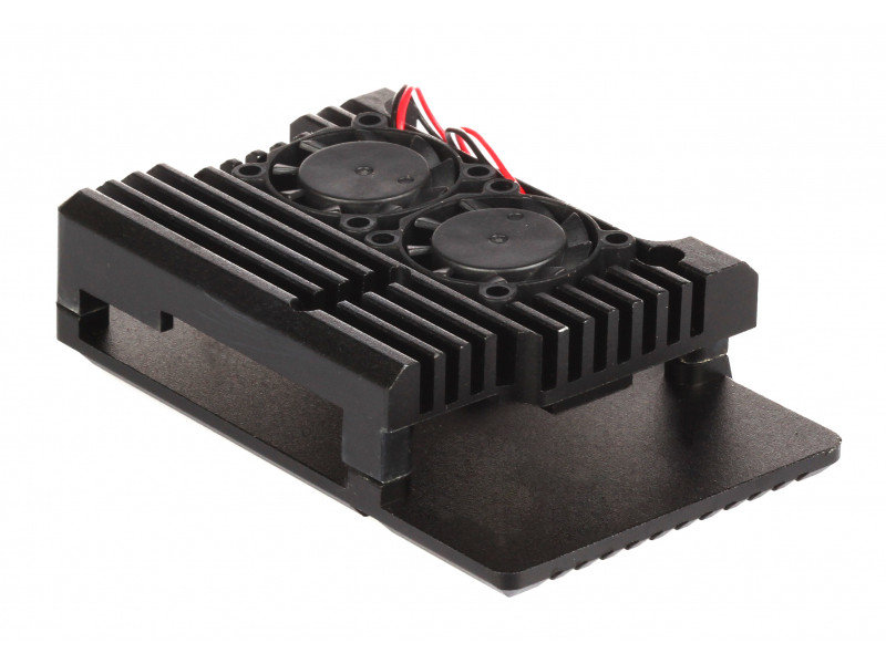 

Корпус ACD Aluminum Case with double Fans for Raspberry Pi 3B/3B+ Black Metal RA458, RA458