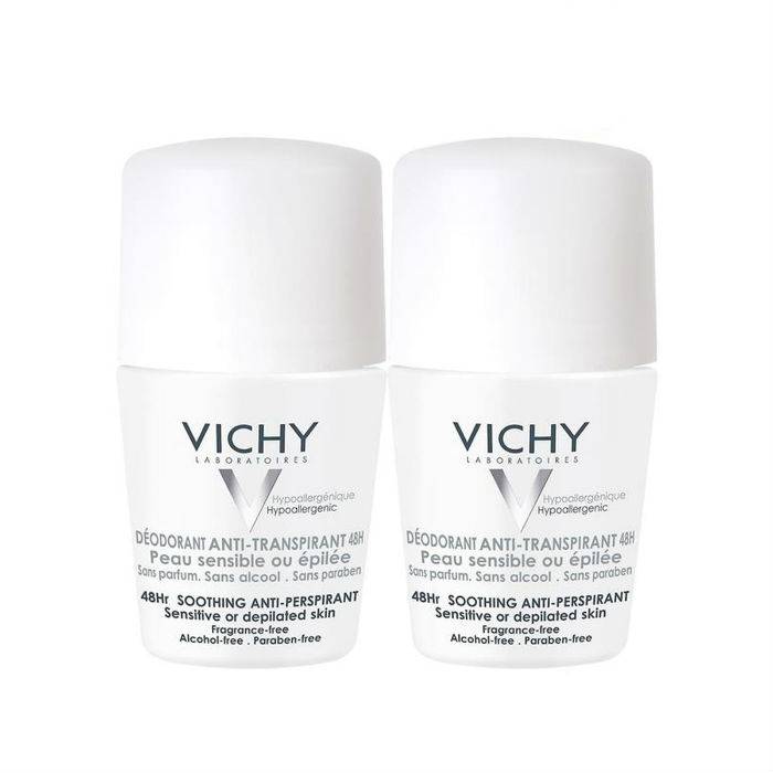 Дезодорант Vichy Deodorants шариковый 48 ч для чувствительной кожи 50 мл 2 шт
