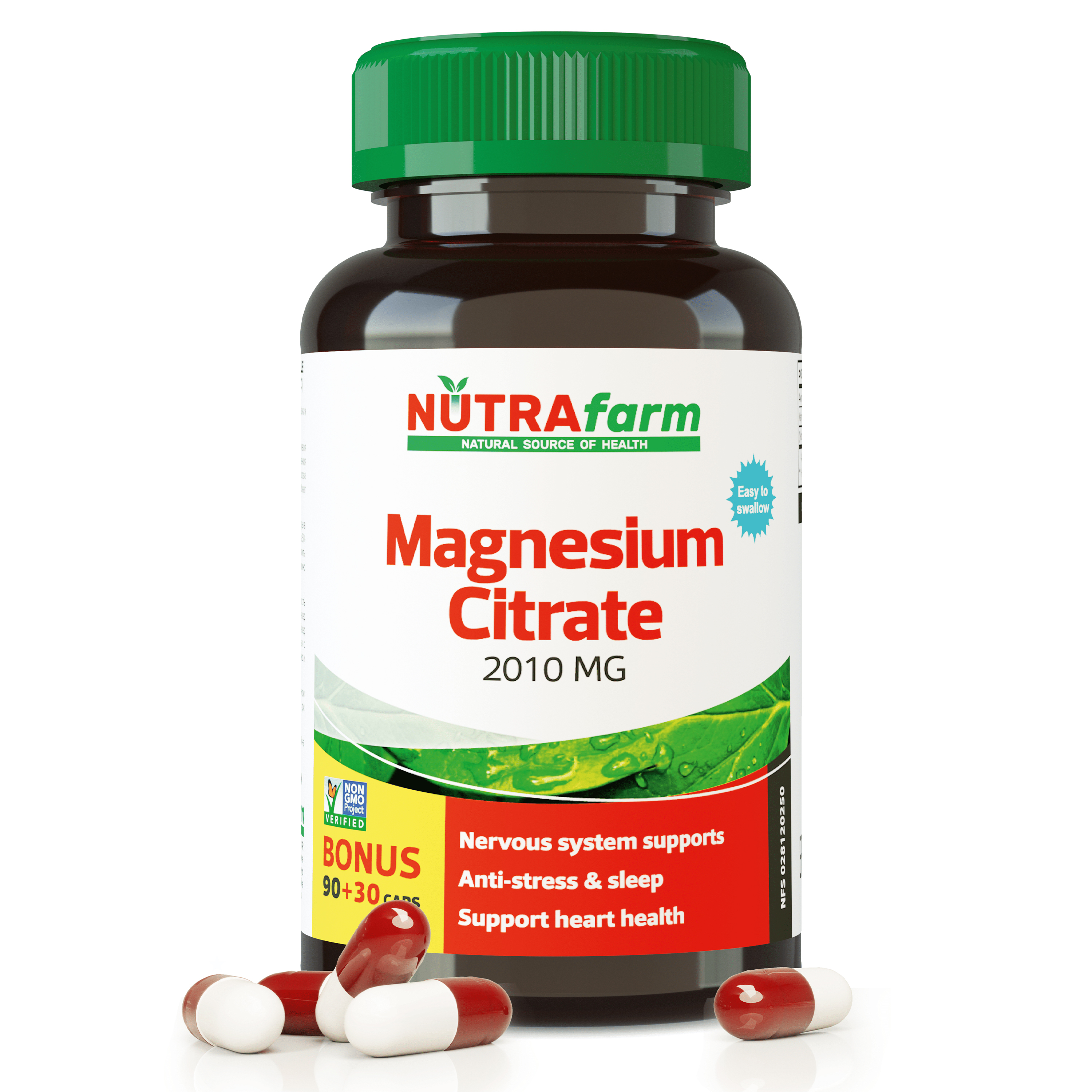 Магний цитрат NUTRAFARM Magnesium Biocaps 120 капсул
