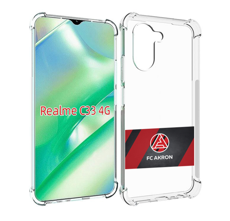 

Чехол MyPads фк акрон тольятти мужской для Realme C33 4G, Прозрачный, Tocco