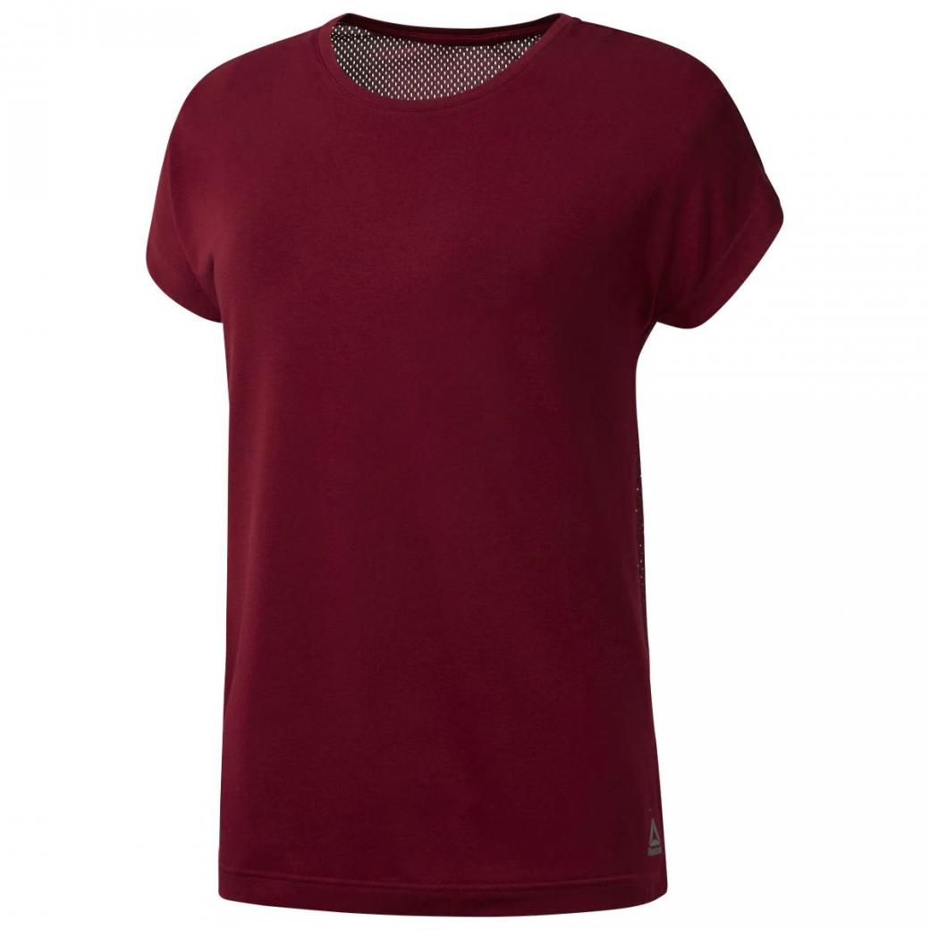 

Футболка женская Reebok CY3628 бордовая L, Бордовый, CY3628