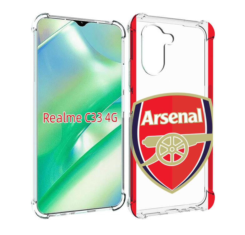 

Чехол MyPads фк арсенал лондон мужской для Realme C33 4G, Прозрачный, Tocco