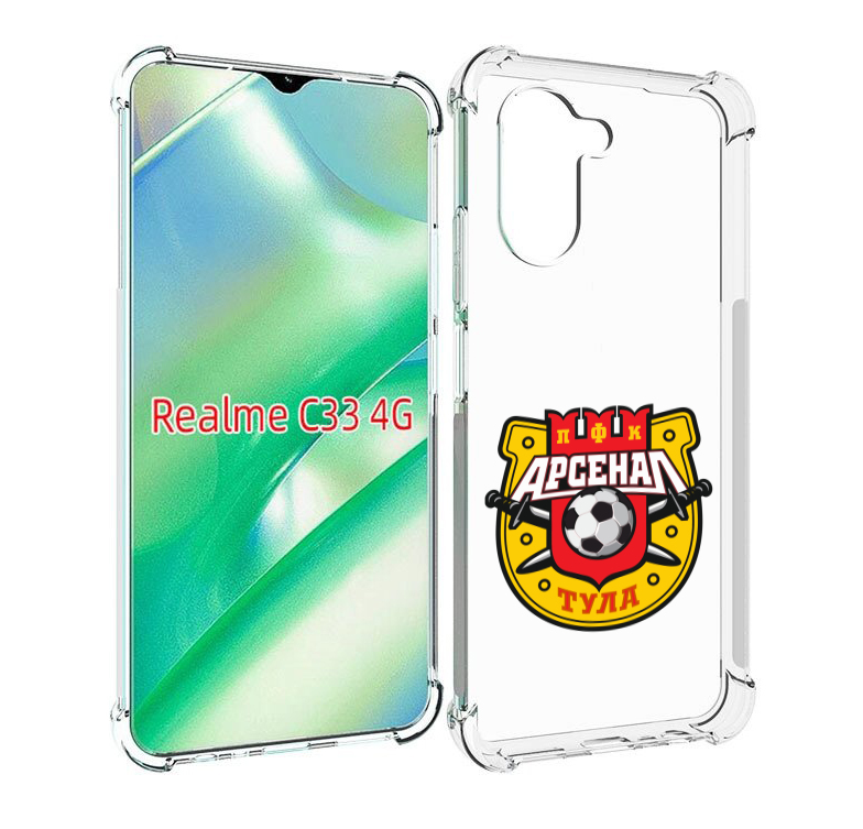 

Чехол MyPads фк арсенал тула мужской для Realme C33 4G, Прозрачный, Tocco