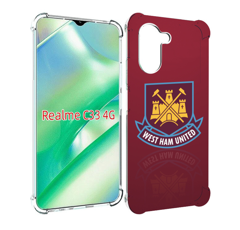 

Чехол MyPads фк вест хэм мужской для Realme C33 4G, Прозрачный, Tocco