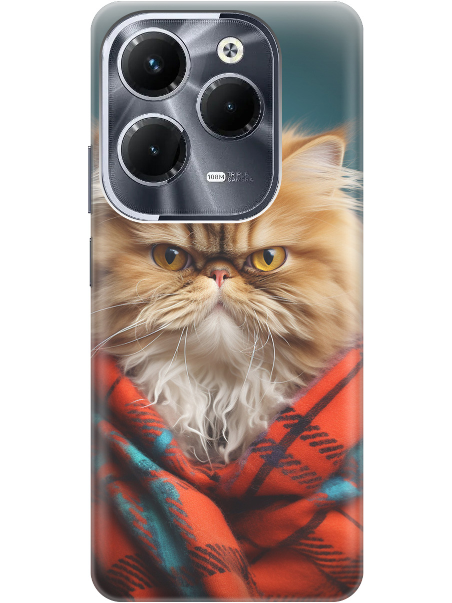 

Силиконовый чехол на Infinix Hot 40 / Hot 40 Pro с рисунком "Недовольный котик", Красный;синий, 20011885