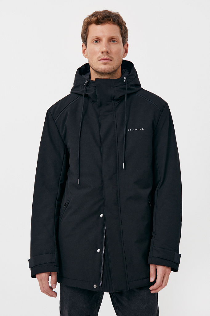 

Куртка мужская Finn Flare FAB21030 черная 3XL, FAB21030