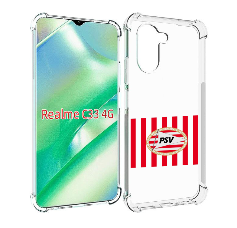 

Чехол MyPads фк псв голландия мужской для Realme C33 4G, Прозрачный, Tocco