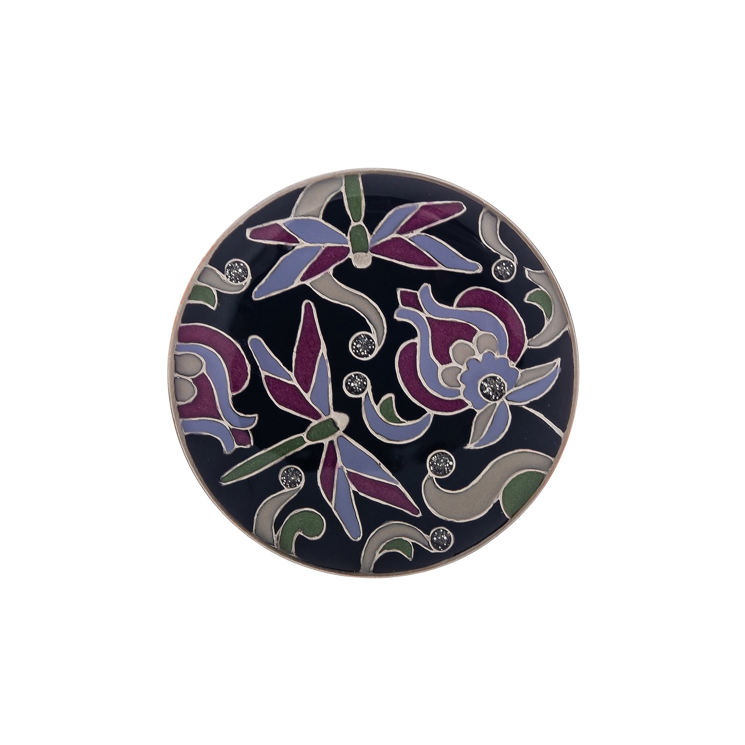 

Брошь из бижутерного сплава с эмалью Clara Bijoux F77552 BW, F77552 BW