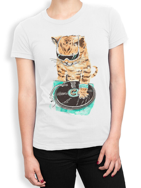 

Футболка женская Dream Shirts Котик Женская 50008581 белая L, Котик Женская 50008581