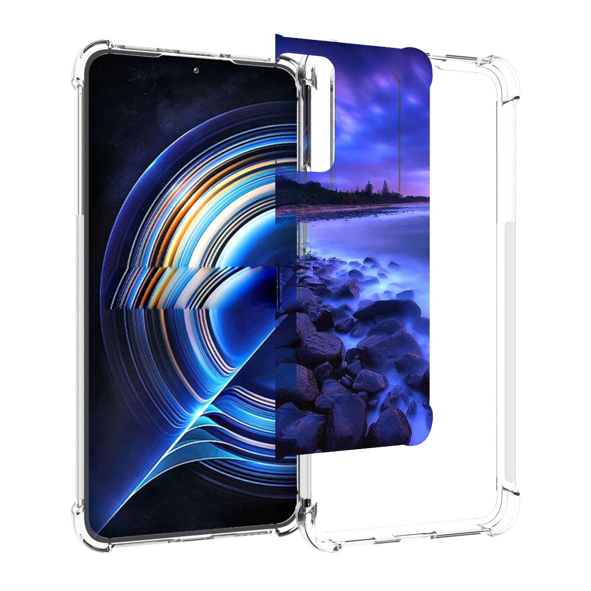 

Чехол MyPads неоновый берег для Tecno Camon 19 Neo, Прозрачный, Tocco