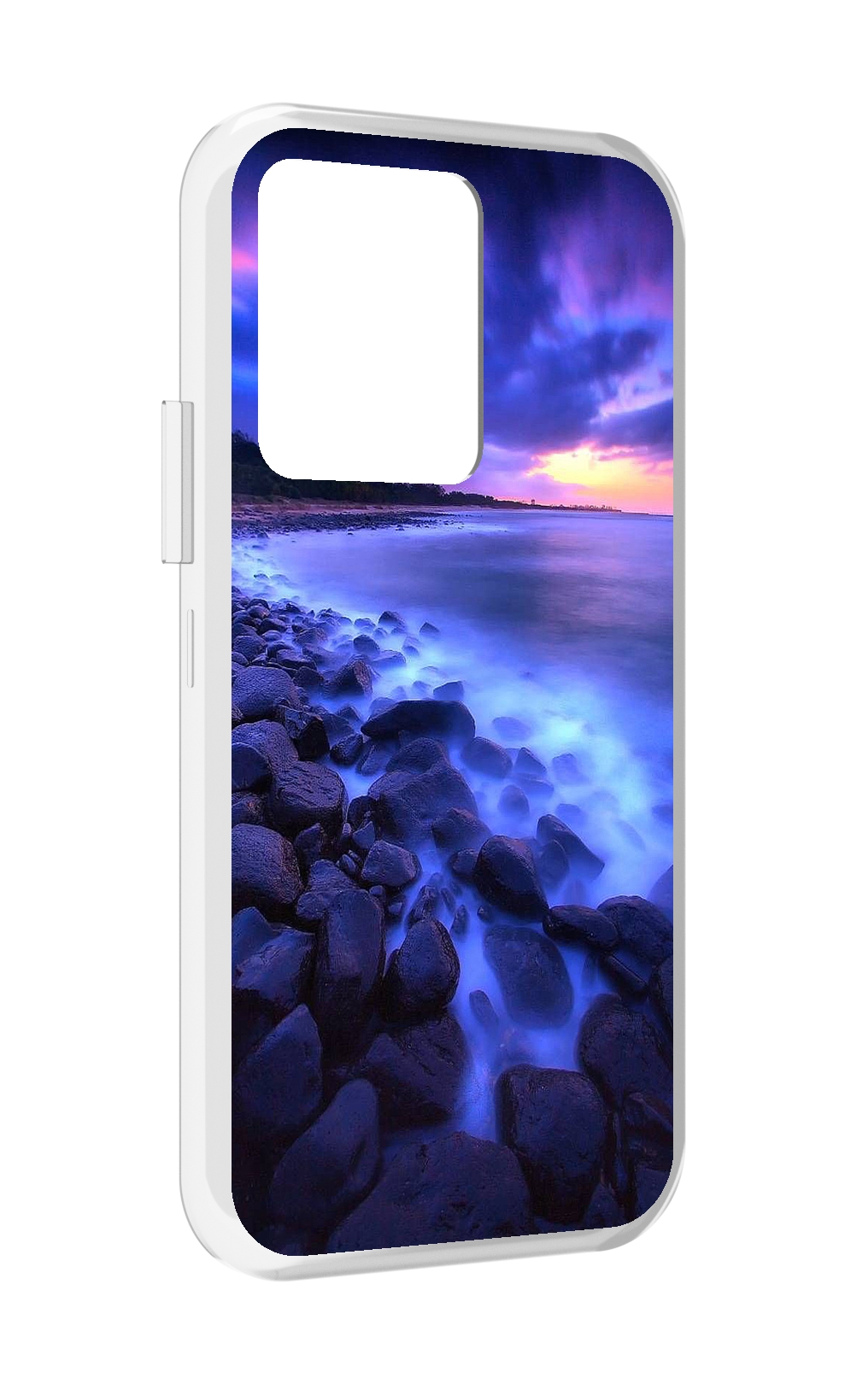 

Чехол MyPads неоновый берег для Vivo iQOO 10, Прозрачный, Tocco