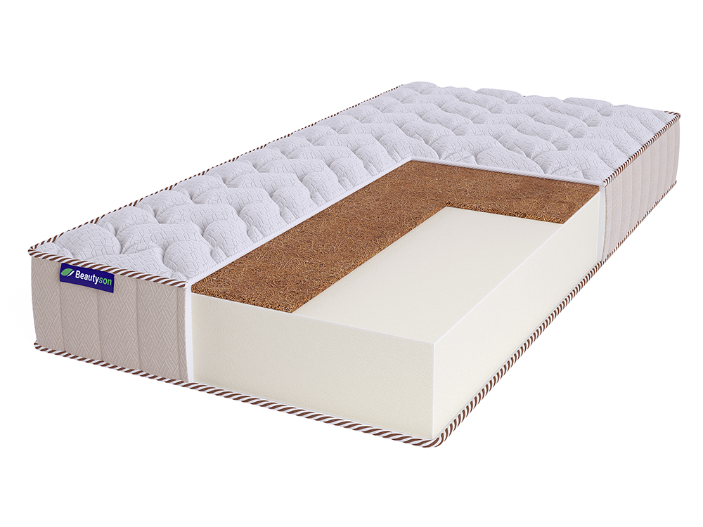 

Матрас BeautySon FOAM HARD 14 Cocos LUX 105х180, Белый, FOAM HARD 14 Cocos LUх