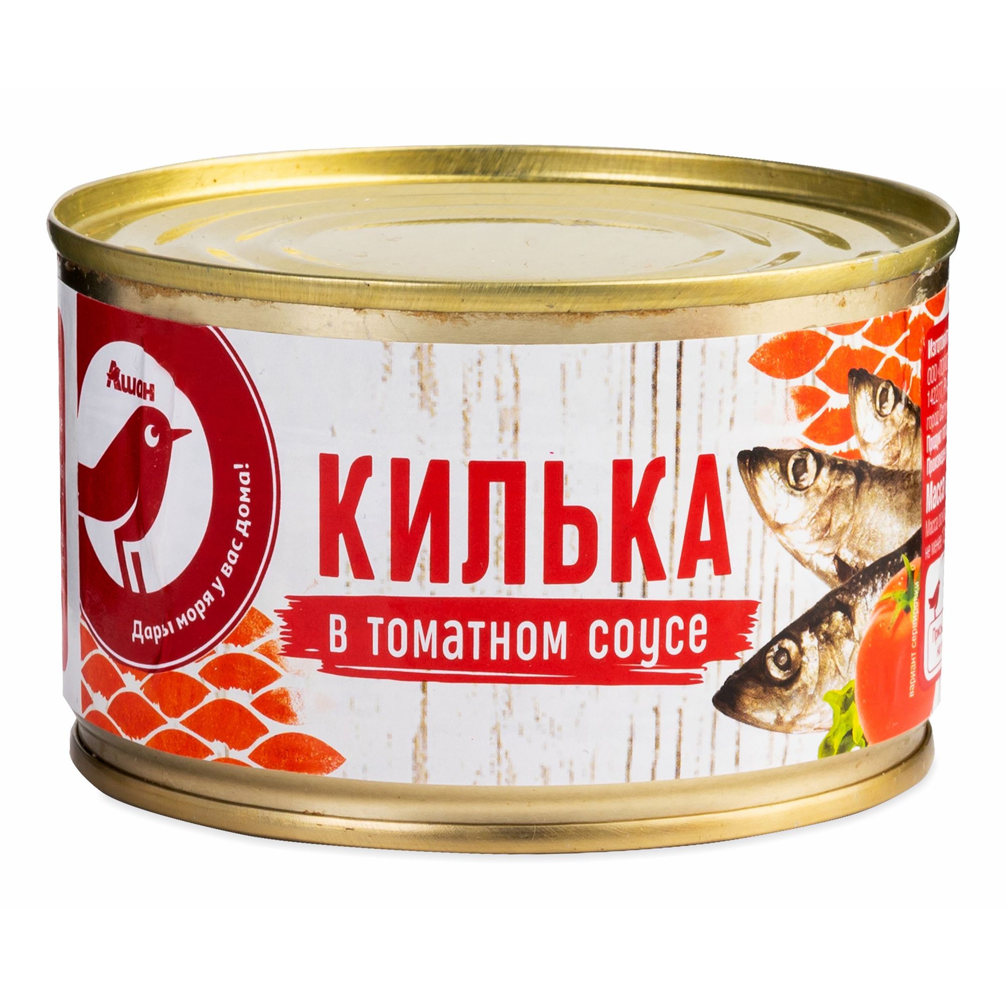 

Килька АШАН Красная птица в томатном соусе, 240 г