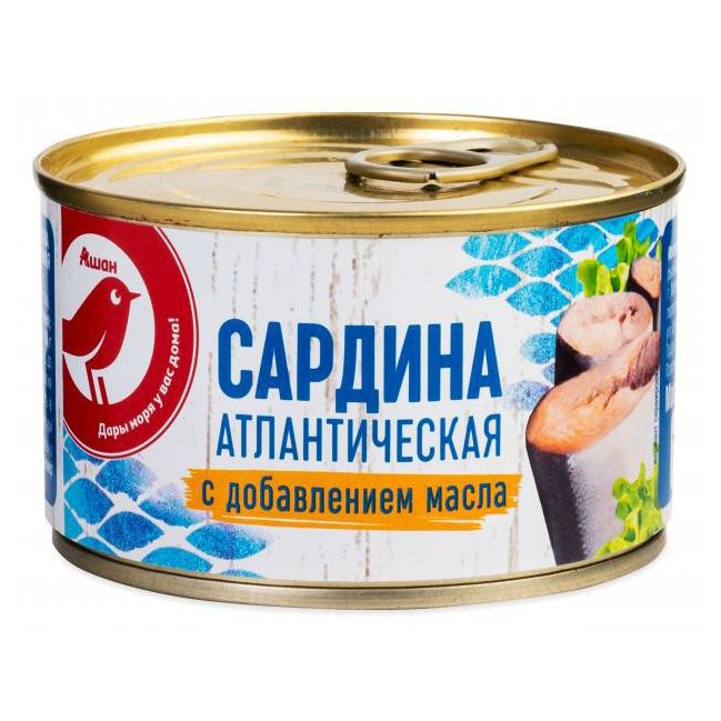 

Сардина АШАН Красная птица атлантическая, 250 г