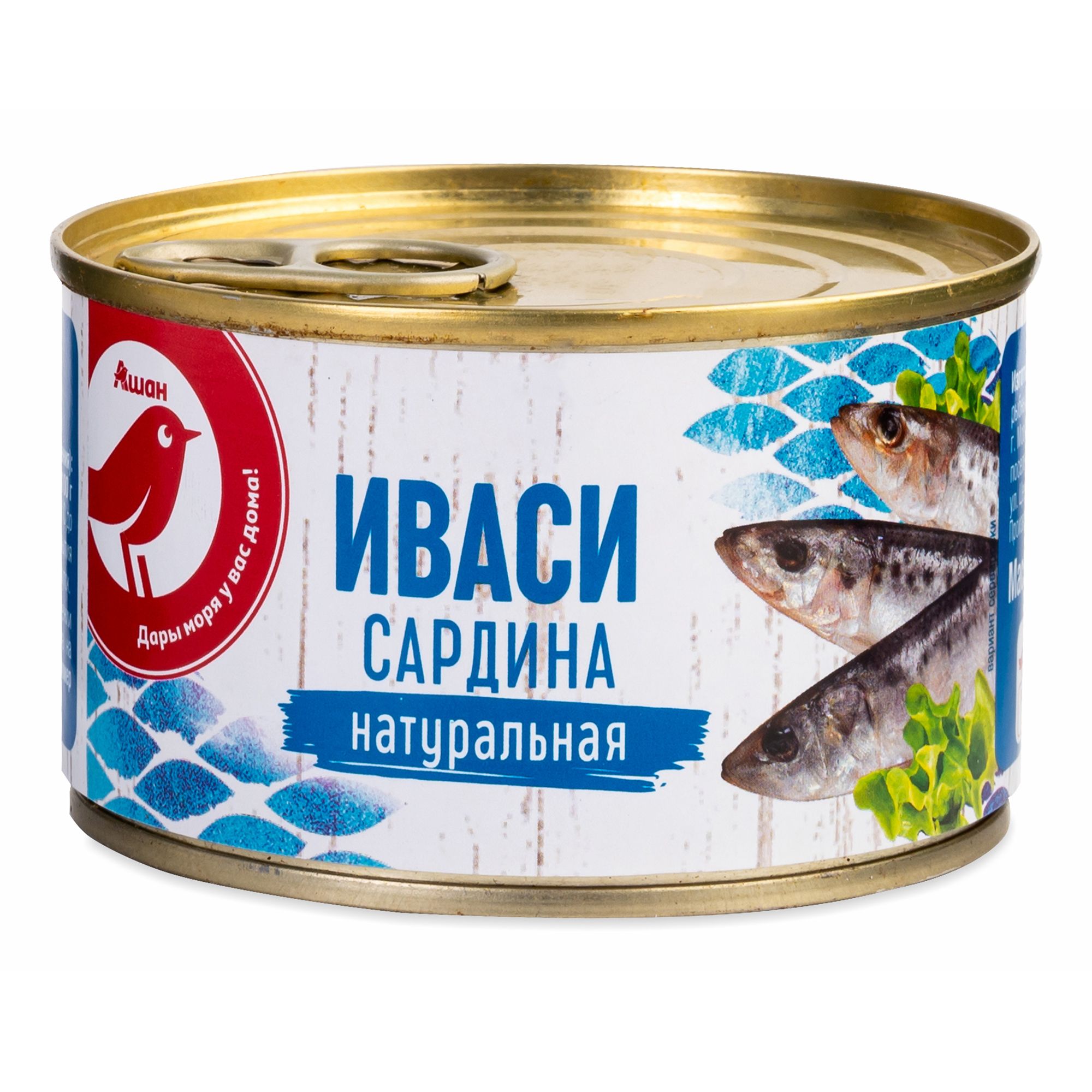 

Сардина АШАН Красная птица Иваси, 250 г