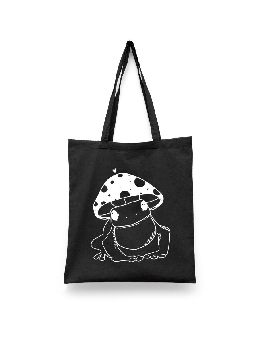 

Шоппер унисекс Каждому Своё Лягушка/Жаба/Frog JJLG30, черный, Лягушка/Жаба/Frog JJLG30