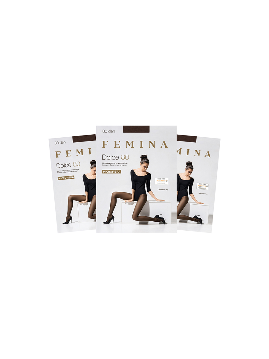 

Колготки женские FEMINA Dolce 80 коричневые 4 (L), Dolce 80