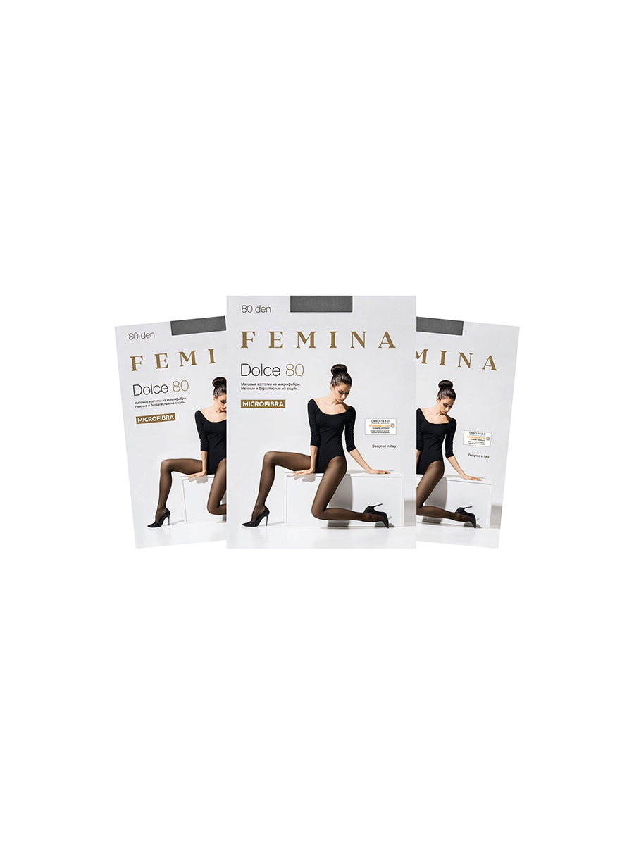 

Колготки женские FEMINA Dolce 80 серые 4 (L), Dolce 80