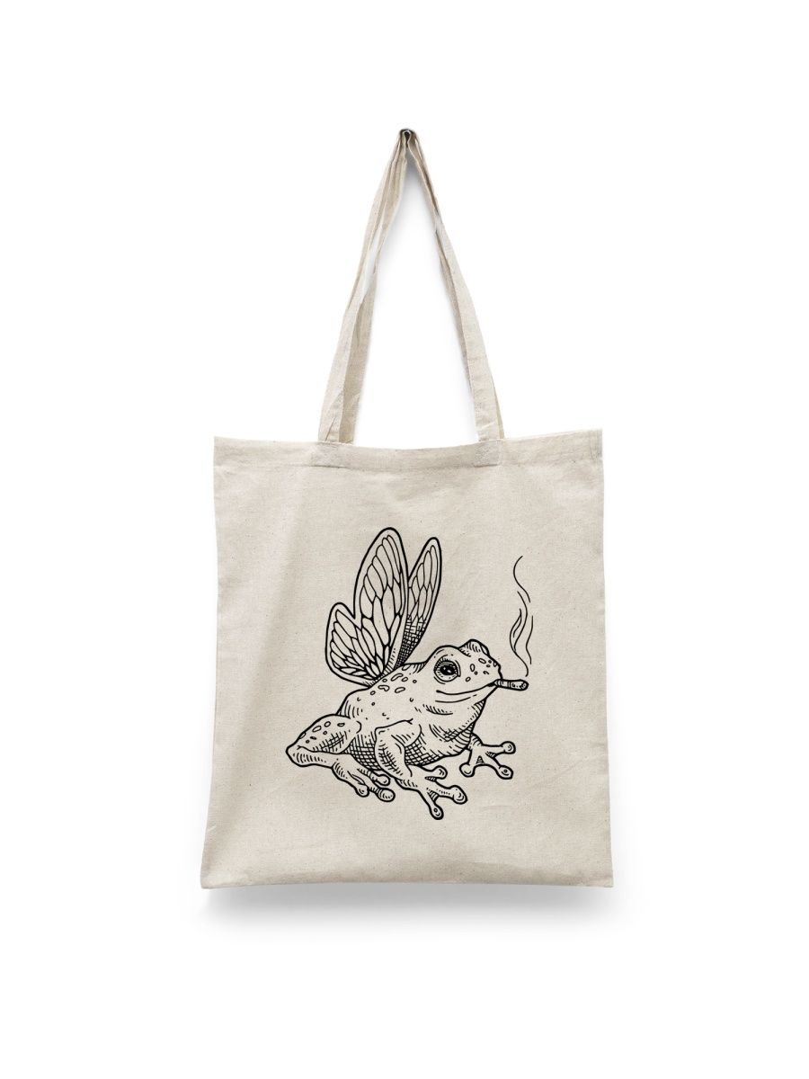 

Шоппер унисекс Каждому Своё Лягушка/Жаба/Frog JJLG31, белый, Лягушка/Жаба/Frog JJLG31