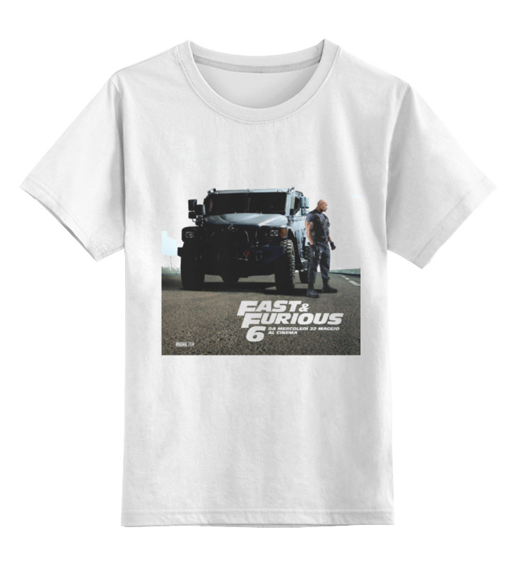 

Детская футболка классическая Printio Fast & furious, р. 128, Белый, 0000000686754