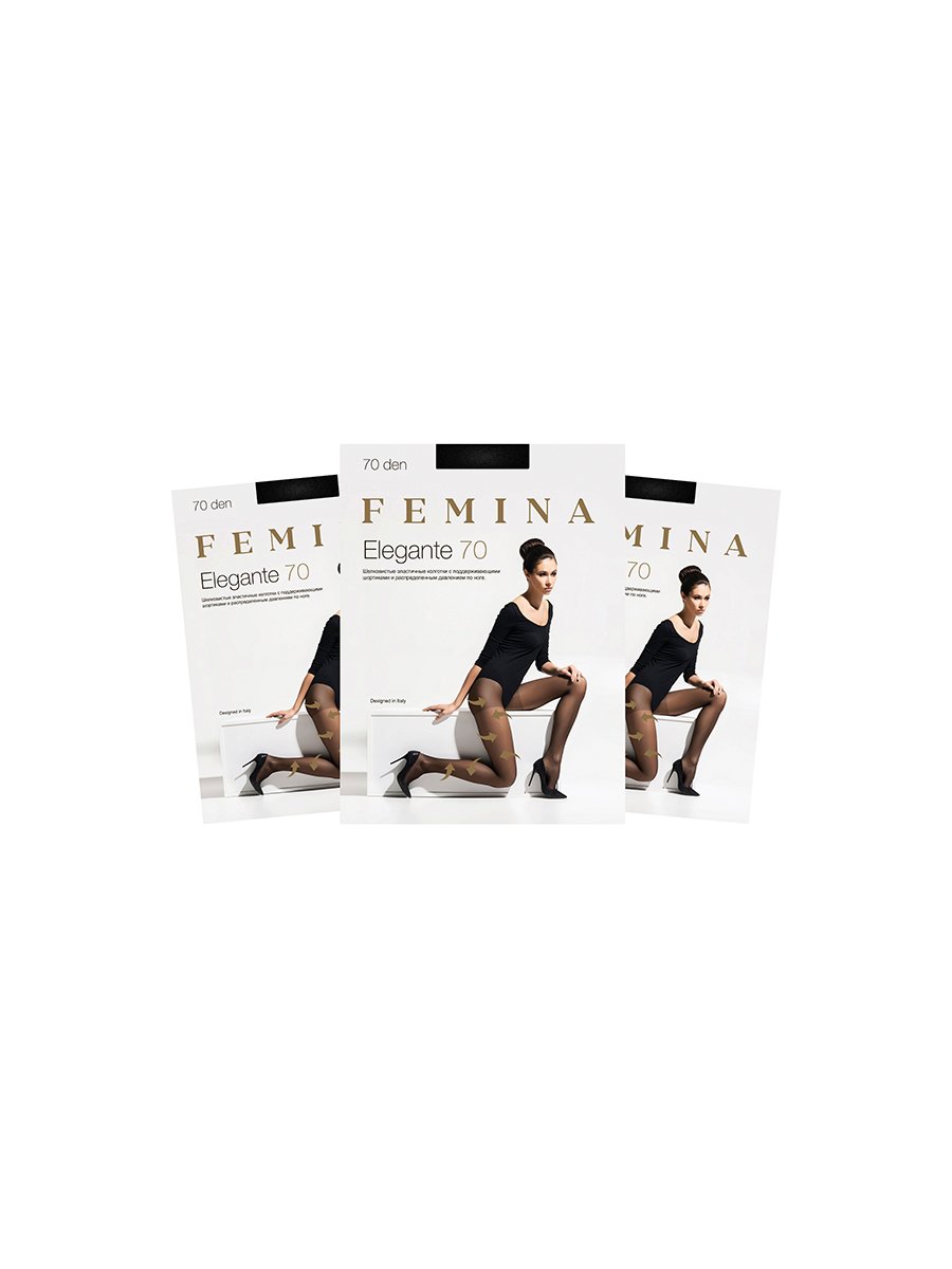 

Колготки женские FEMINA Elegante 70 черные 3 (M), Elegante 70