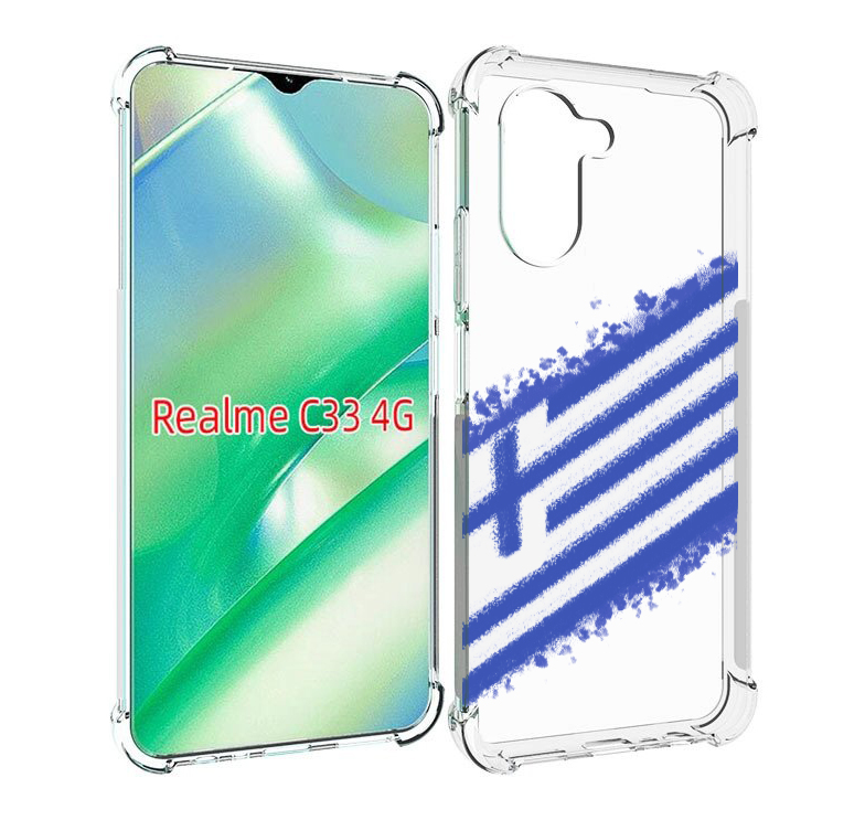 

Чехол MyPads флаг Греции для Realme C33 4G, Прозрачный, Tocco