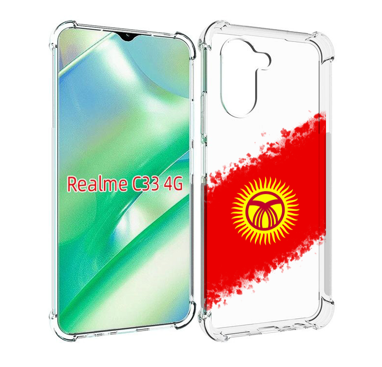 

Чехол MyPads флаг Киргизии для Realme C33 4G, Прозрачный, Tocco