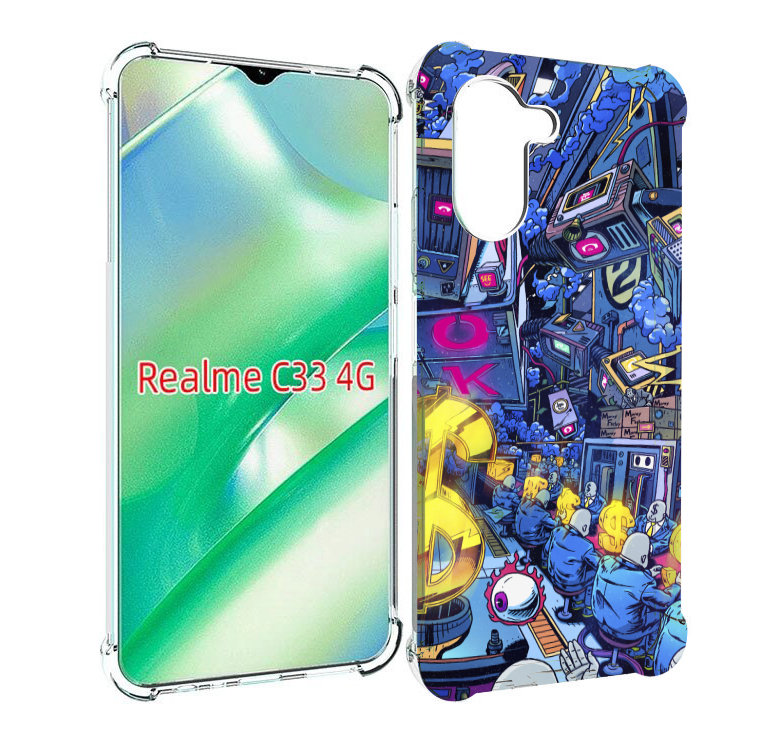 

Чехол MyPads футуристичная картинка для Realme C33 4G, Прозрачный, Tocco
