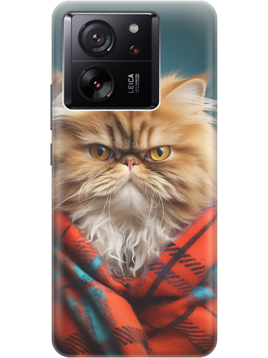 

Силиконовый чехол на Xiaomi 13T / 13T Pro с рисунком "Недовольный котик", Красный;синий, 20001438