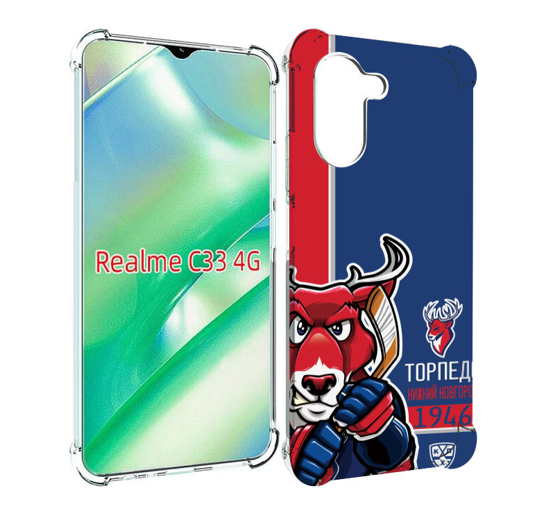 

Чехол MyPads хк торпедо нижнии новгород мужской для Realme C33 4G, Прозрачный, Tocco