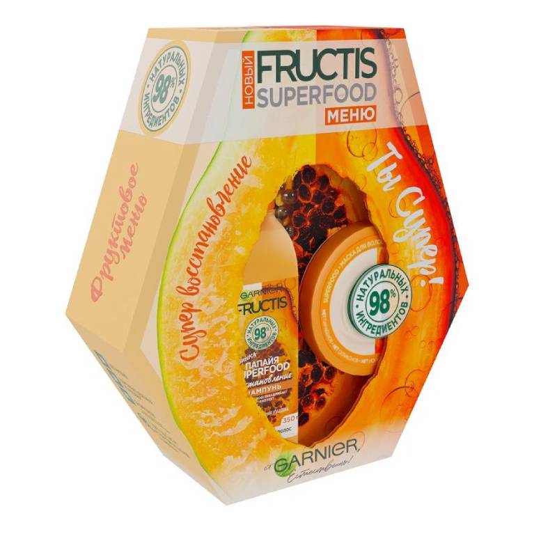 фото Garnier fructis подарочный набор superfood папайя l'oreal paris