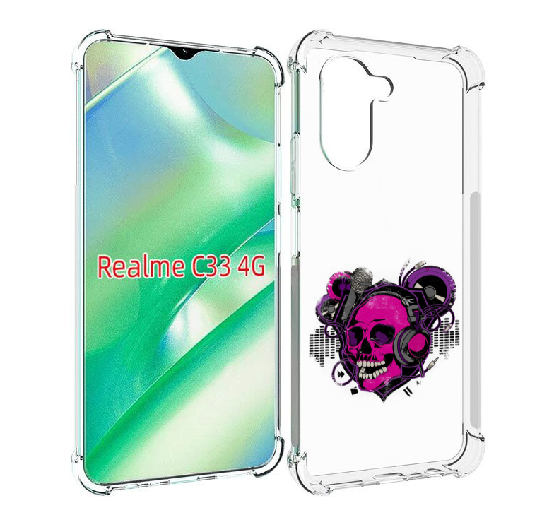 

Чехол MyPads череп 1 для Realme C33 4G, Прозрачный, Tocco