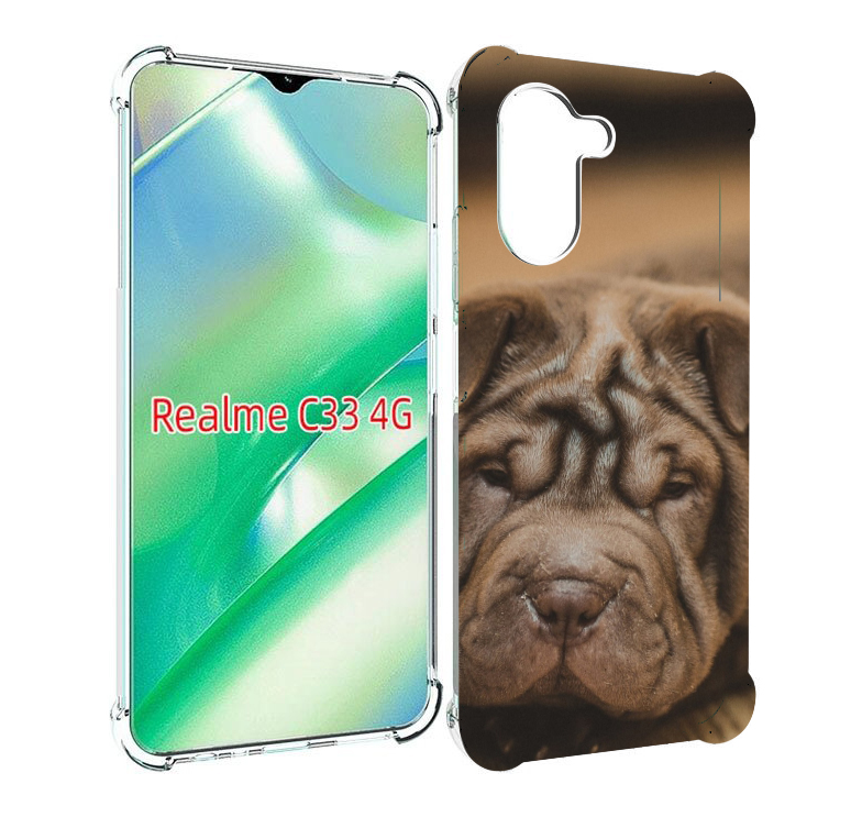 

Чехол MyPads шарпеи для Realme C33 4G, Прозрачный, Tocco