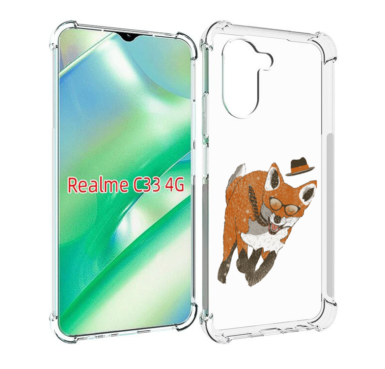

Чехол MyPads шустрый лис для Realme C33 4G, Прозрачный, Tocco