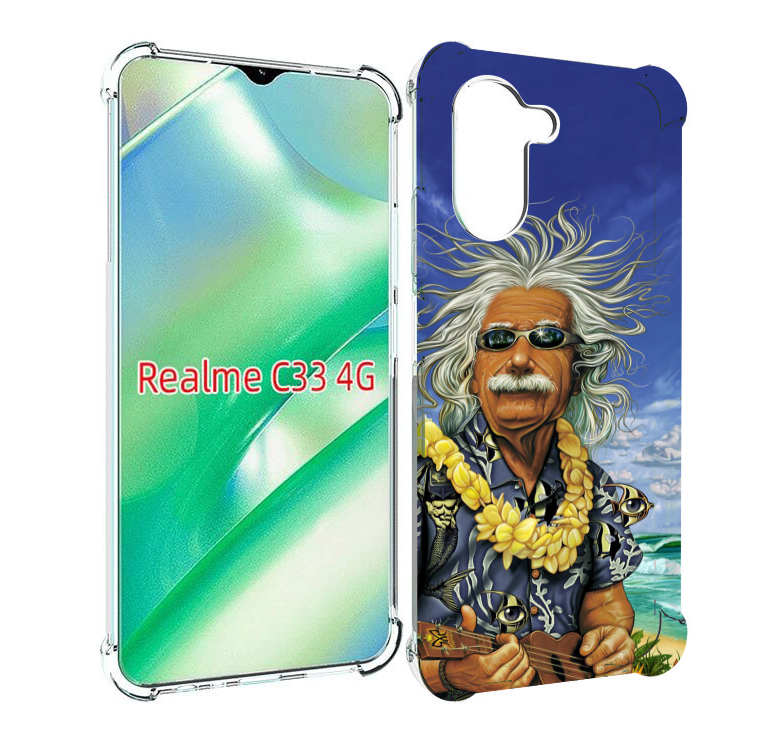 

Чехол MyPads энштейн на отдыхе для Realme C33 4G, Прозрачный, Tocco