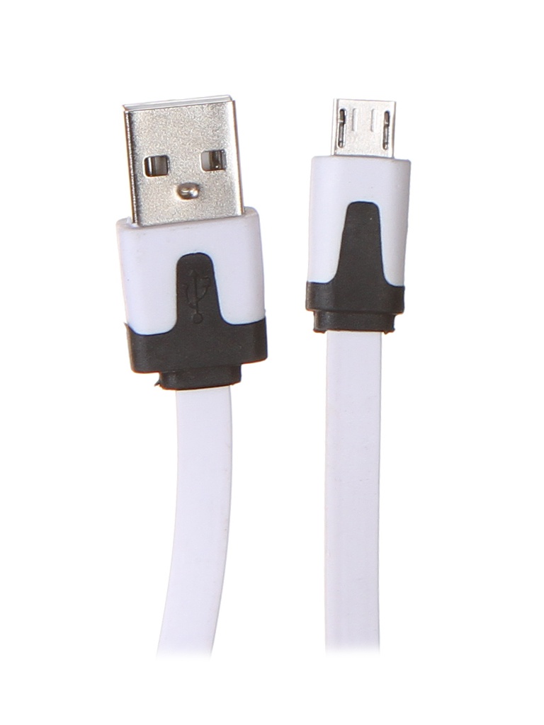 фото Аксессуар delux usb - microusb 97cm flat white