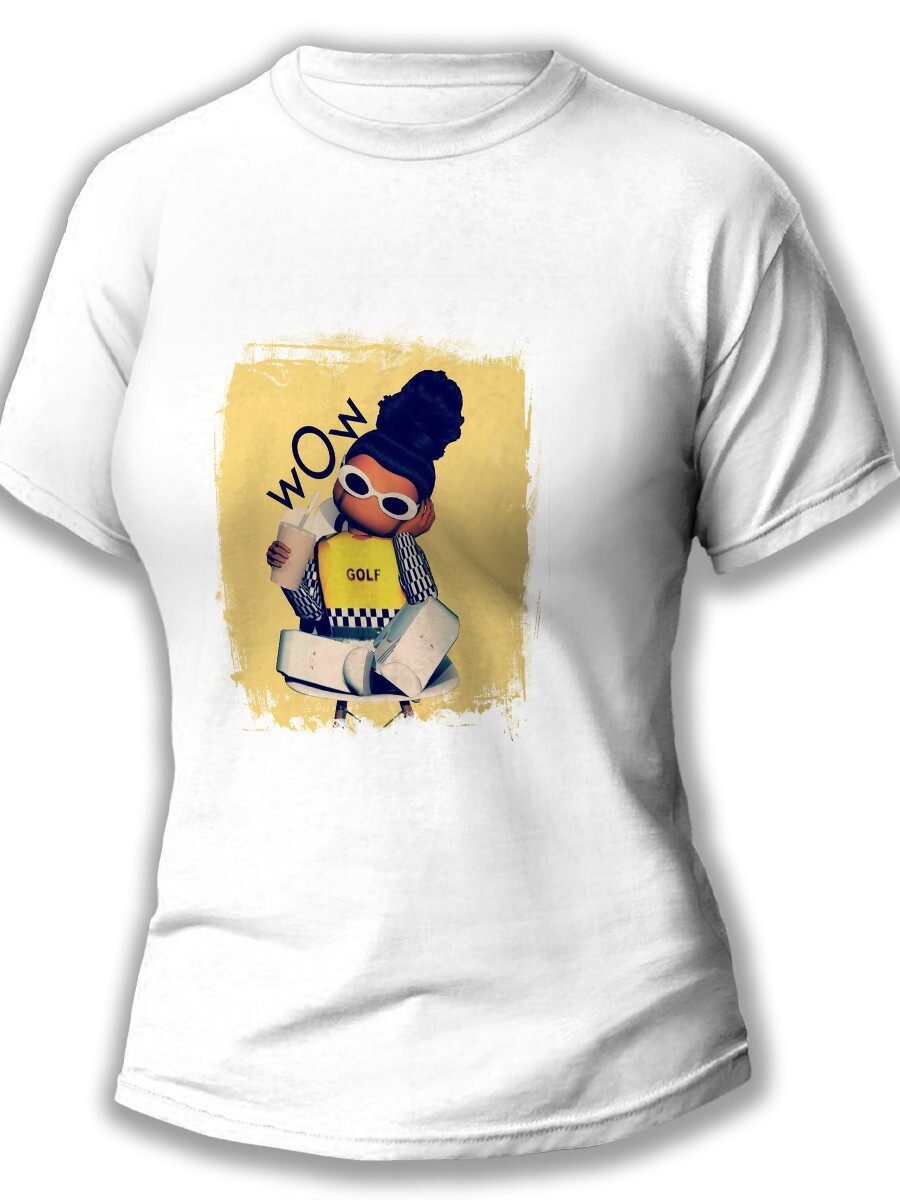 Футболка женская На стиле! F-W-2508-1541 белая, 2XL