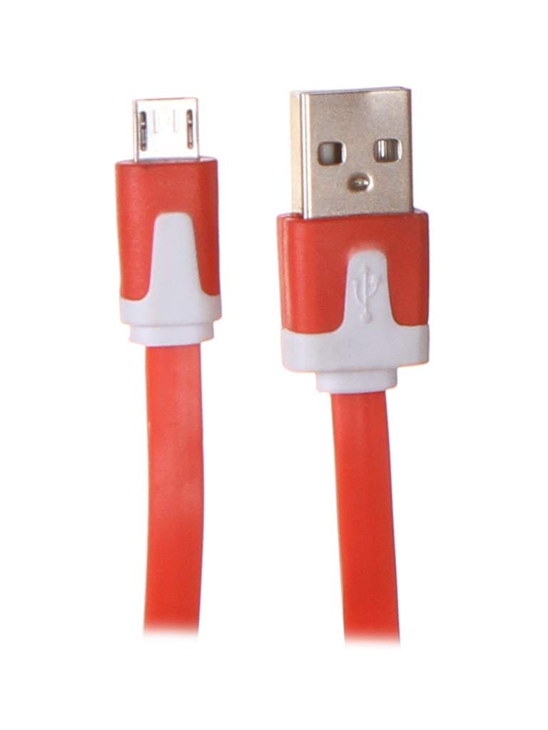 фото Аксессуар delux usb - microusb 97cm flat red