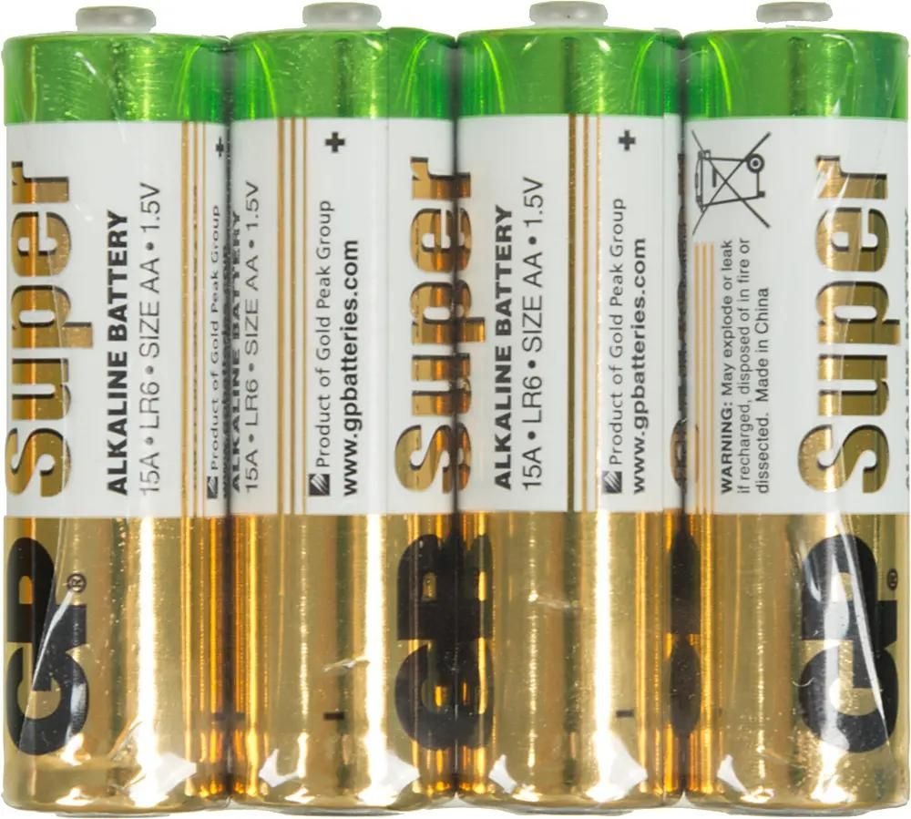 

AA Батарейка GP Super Alkaline 15ARS LR6, 4 шт.