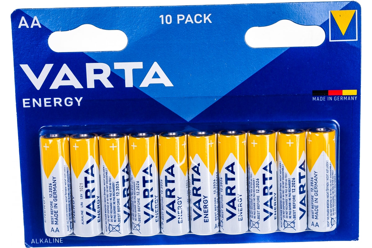 

AA Батарейка VARTA Energy LR6 BL10 Alkaline, 10 шт.